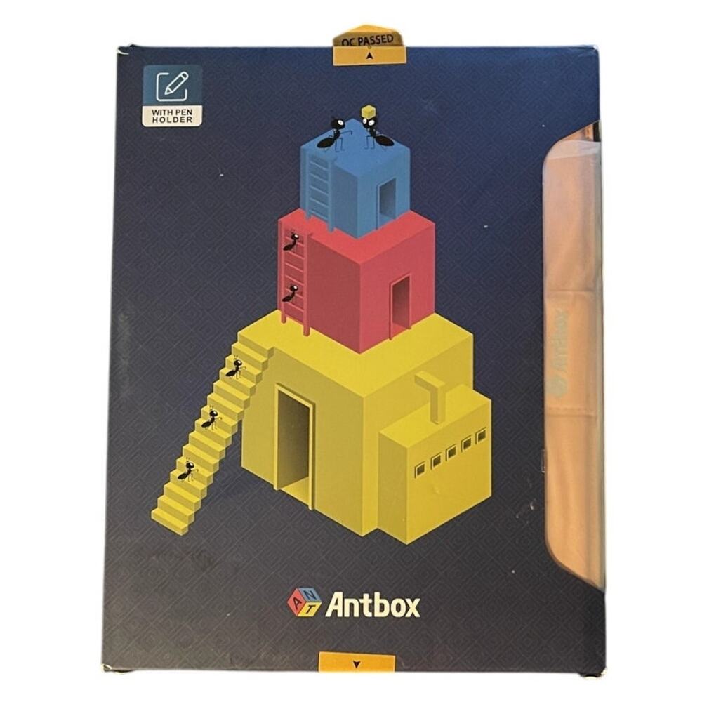 Antbox Case for iPad Pro 11" Pink Leather Smart Cover  Pen Holder Open Box